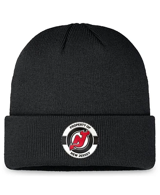 Fanatics Men's Black New Jersey Devils Authentic Pro Training Camp Cuffed Knit Hat