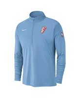 Nike Men's Light Blue Memphis Grizzlies 2024/25 City Edition Authentic Coaches Performance Half-Zip Top