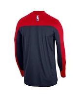 Nike Men's Navy/Red Washington Wizards 2024/25 Authentic Pre-Game Legend Long Sleeve Shooting Shirt