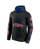 Fanatics Men's Black Detroit Pistons Home Court Pullover Hoodie