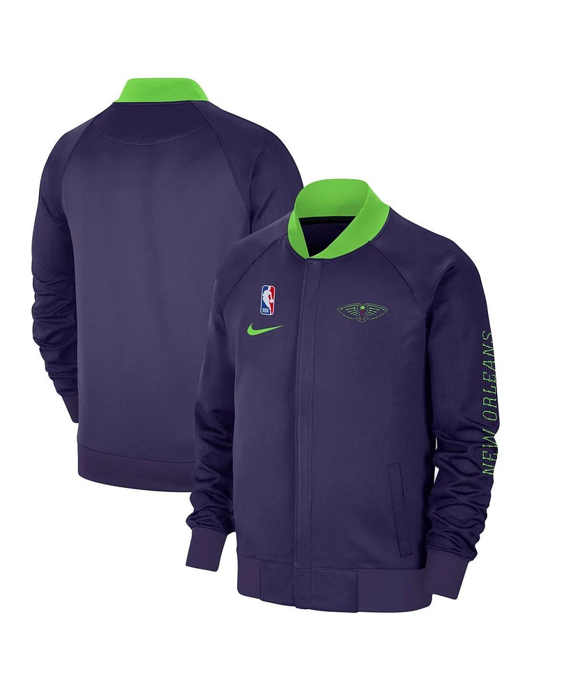 Nike Men's Purple New Orleans Pelicans 2024/25 City Edition Authentic Showtime Performance Full-Zip Jacket