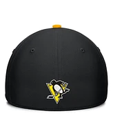 Fanatics Men's Black/Gold Pittsburgh Penguins Authentic Pro Rink Team Code Flex Hat