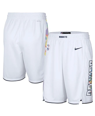 Nike Men's White Denver Nuggets 2024/25 City Edition Swingman Shorts