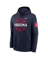 Nike Men's Navy Arizona Wildcats Basketball Icon Club Fleece Pullover Hoodie