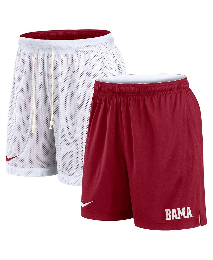 Nike Men's White/Crimson Alabama Crimson Tide Primetime Reversible Performance Shorts