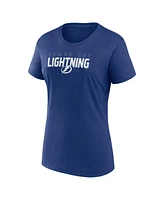 Logo Athletic Women's Blue Tampa Bay Lightning Launch Scoop Neck T-Shirt