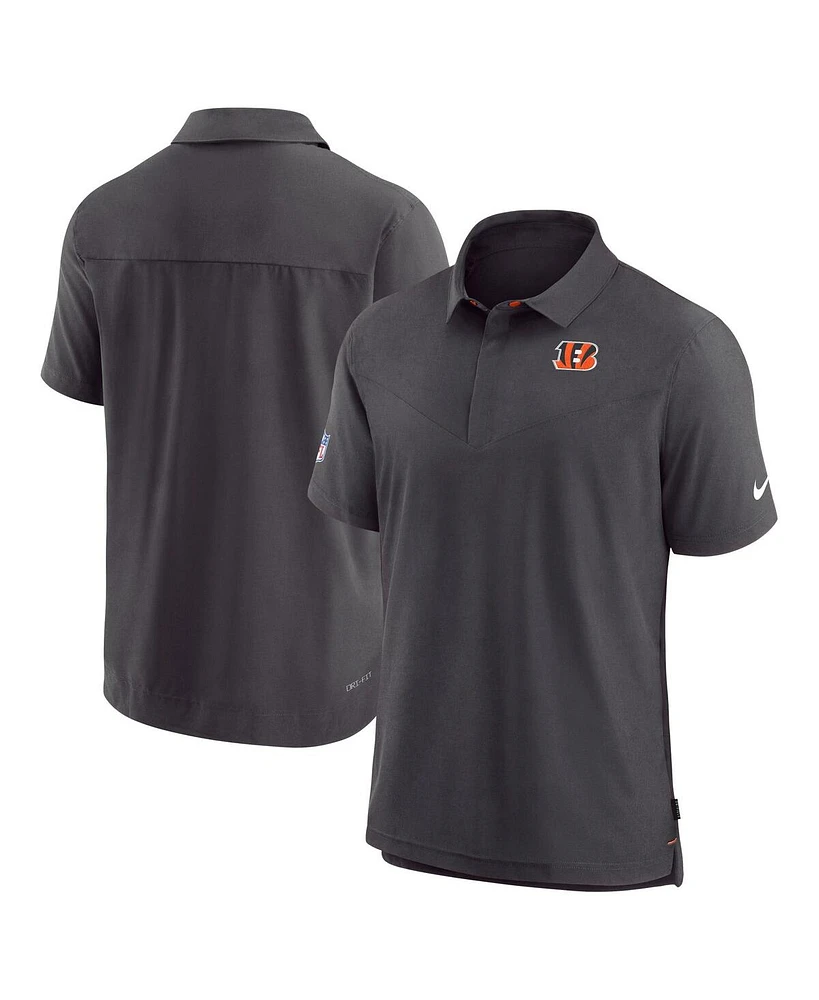 Nike Men's Black Cincinnati Bengals Sideline Lockup Performance Polo