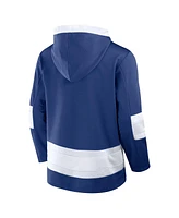 Fanatics Men's Blue Tampa Bay Lightning Inside Line Fleece Pullover Hoodie