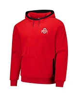 Columbia Men's Scarlet Ohio State Buckeyes Flanker Fleece Pullover Hoodie