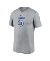 Nike Men's Heather Gray Duke Blue Devils On-Court Basketball Legend Practice Performance T-Shirt