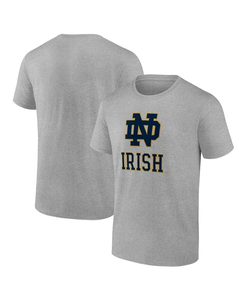 Fanatics Men's Gray Notre Dame Fighting Irish Primary Logo T-Shirt