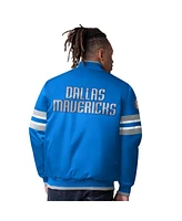 Starter Men's Blue Dallas Mavericks Scout Varsity Satin Full-Snap Jacket