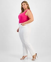 Kasper Plus Straight-Leg Jeans