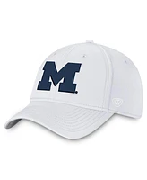 Top of the World Men's White Michigan Wolverines Reflex Logo Flex Hat