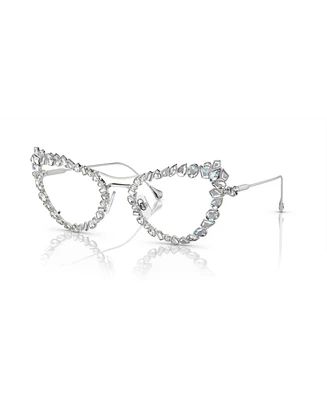 Swarovski Women's Blue Light Glasses with Crystals clip-on, SK7011