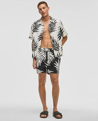 Mode of One Men's Large Palm Regular-Fit Printed Swim Trunks, Exclusively at Macy's