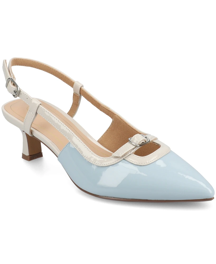 Journee Collection Women's Padma Slingback Kitten Heel Pumps