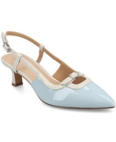 Journee Collection Women's Padma Slingback Kitten Heel Pumps