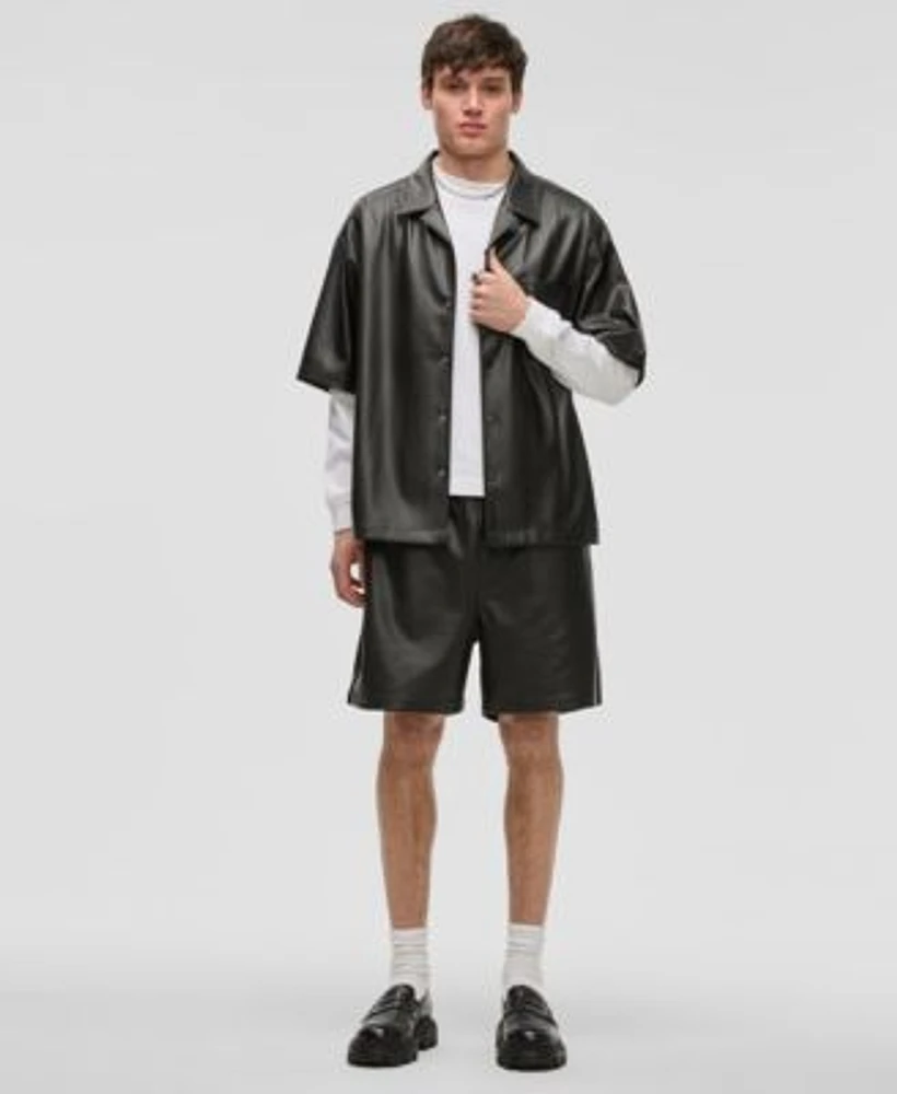 Mode Of One Mens Perforated Camp Shirt Pull On Shorts Exclusively At Macys
