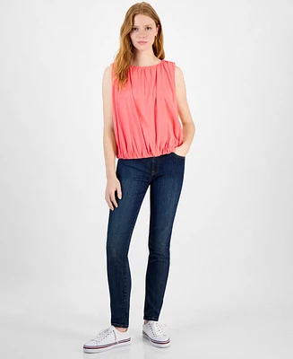 Tommy Hilfiger Women's Ruched Sleeveless Knit Top