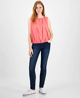 Tommy Hilfiger Women's Ruched Sleeveless Knit Top