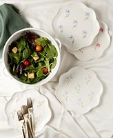 Haven Floral Scalloped Salad Plates, Set of 4