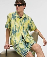Mode Of One Mens Aura Relaxed Fit Printed Button Down Camp Shirt Regular Fit Printed 7 Mesh Shorts Exclusively At Macys