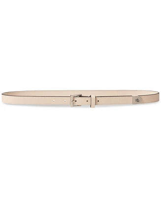 Lauren Ralph Women's Pebbled Leather Skinny Belt