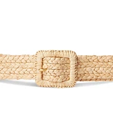 Lauren Ralph Raffia Wide Belt