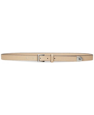 Lauren Ralph Women's Pebbled Leather Skinny Belt