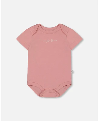 Deux par Baby Girls Organic Cotton Onesie Soft Pink