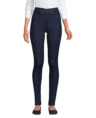 Lands' End Women's Tall High Rise Stretch Denim Skinny Jeans