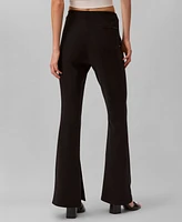 Calvin Klein Women's Tailored Knit Pull-On Flare Leg Pants