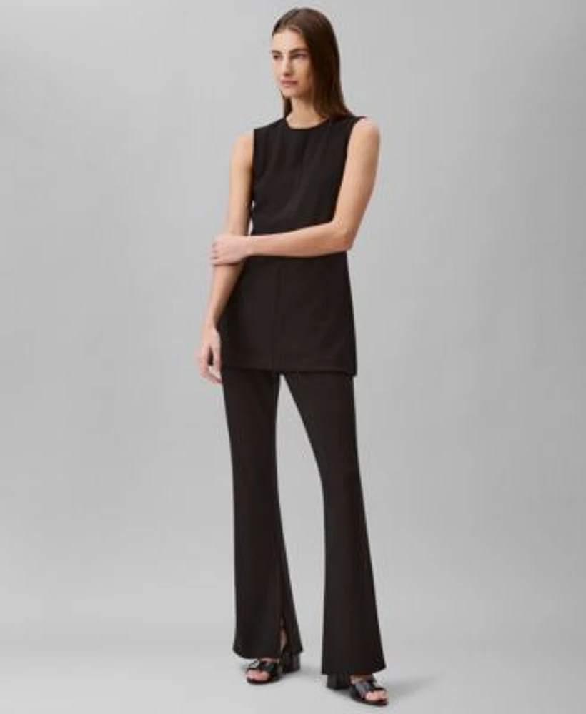 Calvin Klein Womens Sleeveless Tailored Knit Tunic Pull On Pants