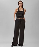 Calvin Klein Women's Wide-Leg Pull-On Pants