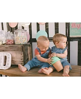 Deux par Baby Boys Light Soft Denim Overalls Jeans Blue