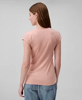 Calvin Klein Women's Slim-Fit Matte Jersey Crewneck Tee