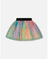 Deux par Big Girls Printed Mesh Skirt Multicolored Gummies