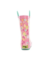 Western Chief Girls Spring Chick Faux Fur Rain Boot