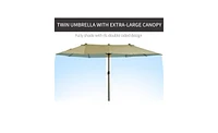 Adjustable Outdoor Beach Umbrella for Sun Protection and Shade