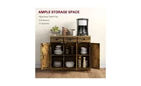 Kitchen Storage Cabinet Spacious Organizer for Pantry, Dishes, and Essentials