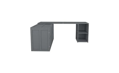 Murphy Bed with Rotating Desk for Space-Saving Living