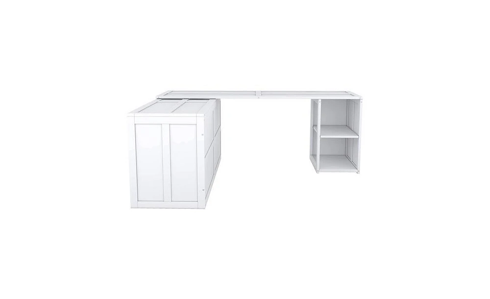 Murphy Bed with Rotating Desk for Space-Saving Living