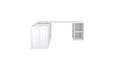Murphy Bed with Rotating Desk for Space-Saving Living