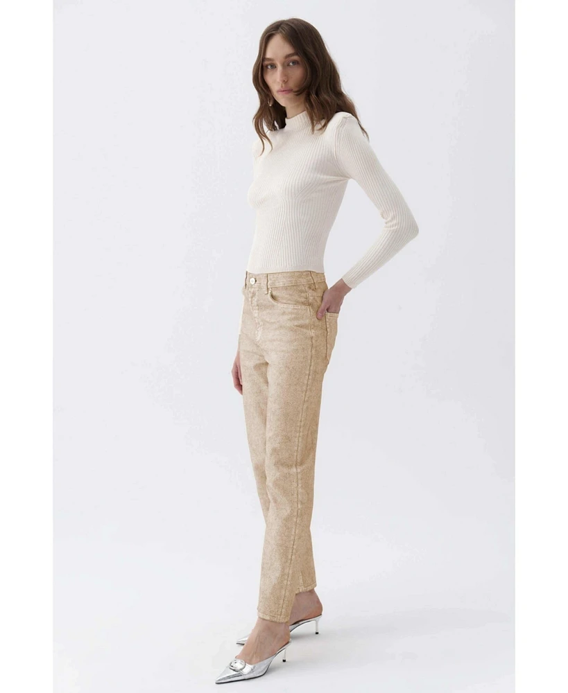 Nocturne Women's Mom Fit Jeans