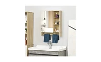 Wall-Mounted Bathroom Mirror Cabinet with 3 Storage Shelves for Organized and Stylish Storage