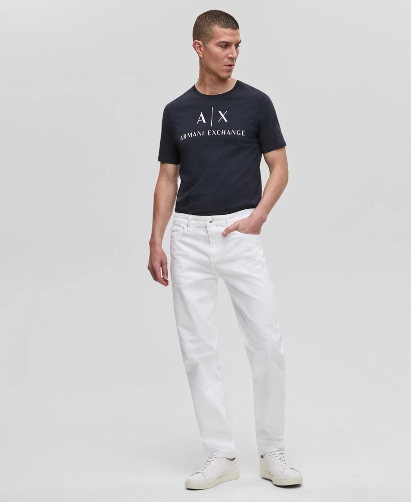 A|X Armani Exchange Men's Slim Fit White Jeans