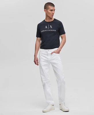 A|X Armani Exchange Men's Slim Fit White Jeans
