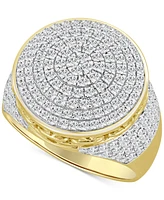 Men's Diamond Circle Cluster Ring (1-1/2 ct. t,w.) in 10k Gold