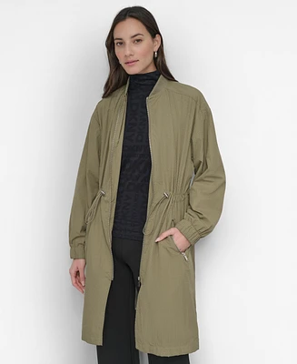 Dkny Women's Perforated Long-Sleeve Anarak Jacket